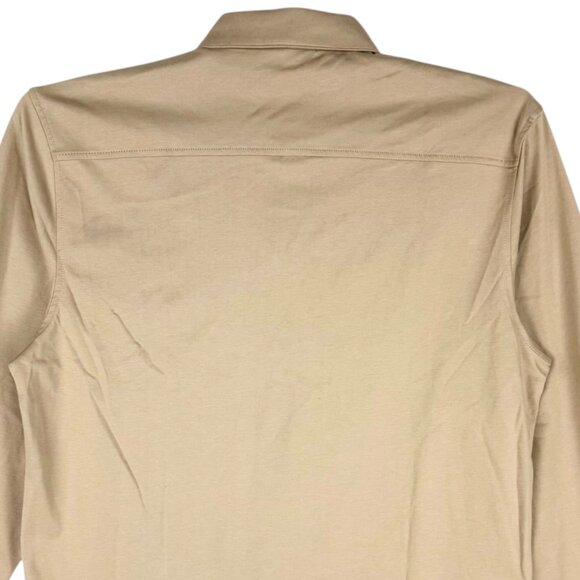 NWT Hickey Freeman Mens Classic Fit Long Sleeve Button-Up Taupe Shirt Size Large - Picture 4 of 11